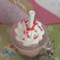 Bubble Tea Key Ring Strawberry Whipped