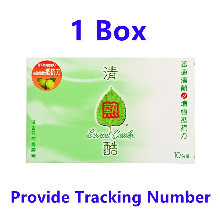 SENSA COOLS HERBAL POWDER LIME DRINK ( 10 Sachets / Box ) x 1 Box