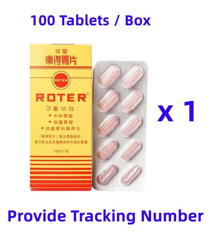 Roter Antacid 100 tablets for stomach pain, indigestion & heartburn x 1 Box
