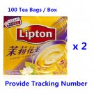 Lipton Jasmine Tea Bag Teabags Box of 100 packs Chinese Style x 2 Boxes Lipton Jasmine Tea Bag Teabags Box of 100 packs Chinese Style x 2 Boxes