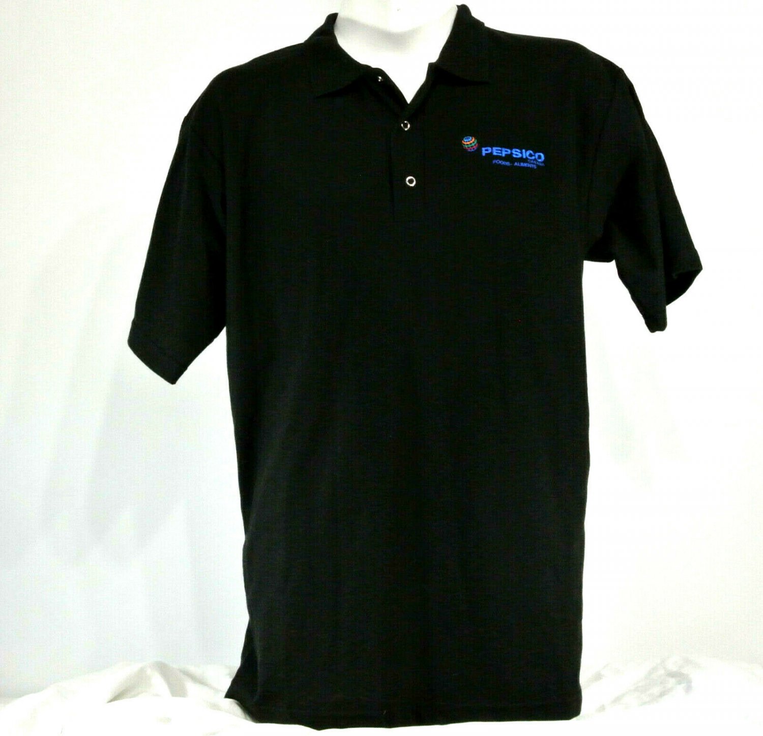 PEPSI Pepsico Employee Uniform Polo Golf Shirt Black Men's Size XL 48 EUC