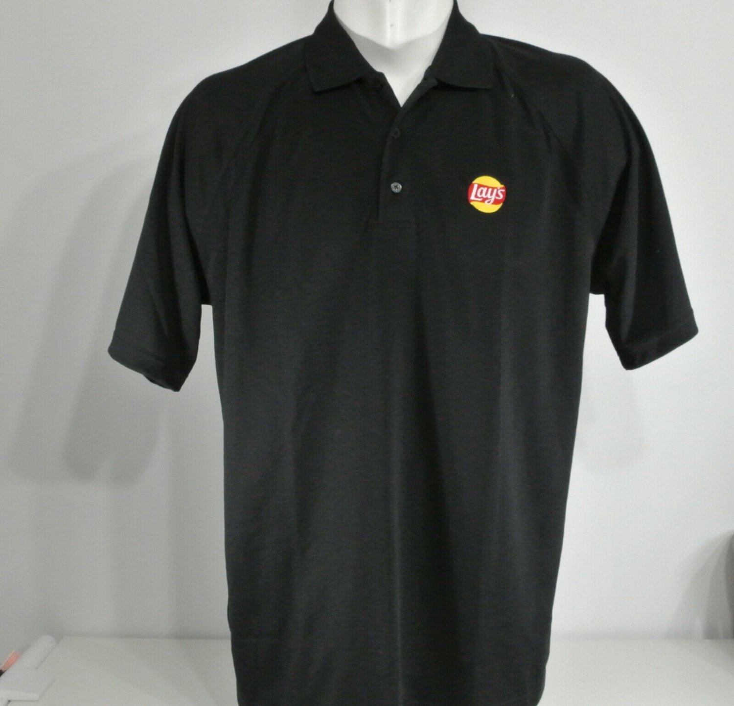 LAY'S Frito Lay Potato Chips Employee Uniform Polo Shirt Black Size XL ...