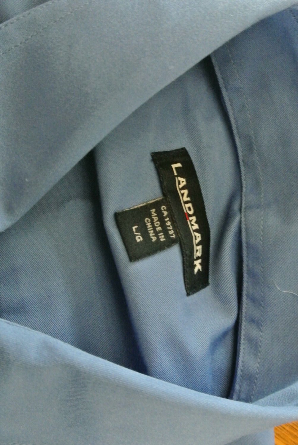 UNILEVER Employee Uniform Dress Button Down Dress Shirt Size L Blue NEW NWT