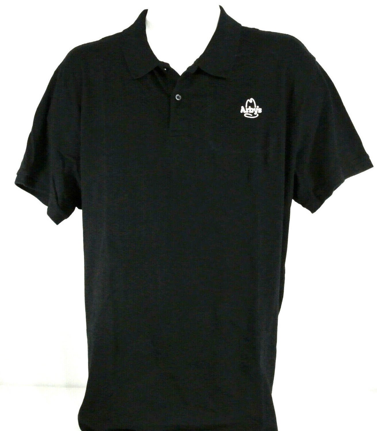 ARBY'S Roast Beef Employee Uniform Polo Shirt Black Size 2XL 54 NEW MT