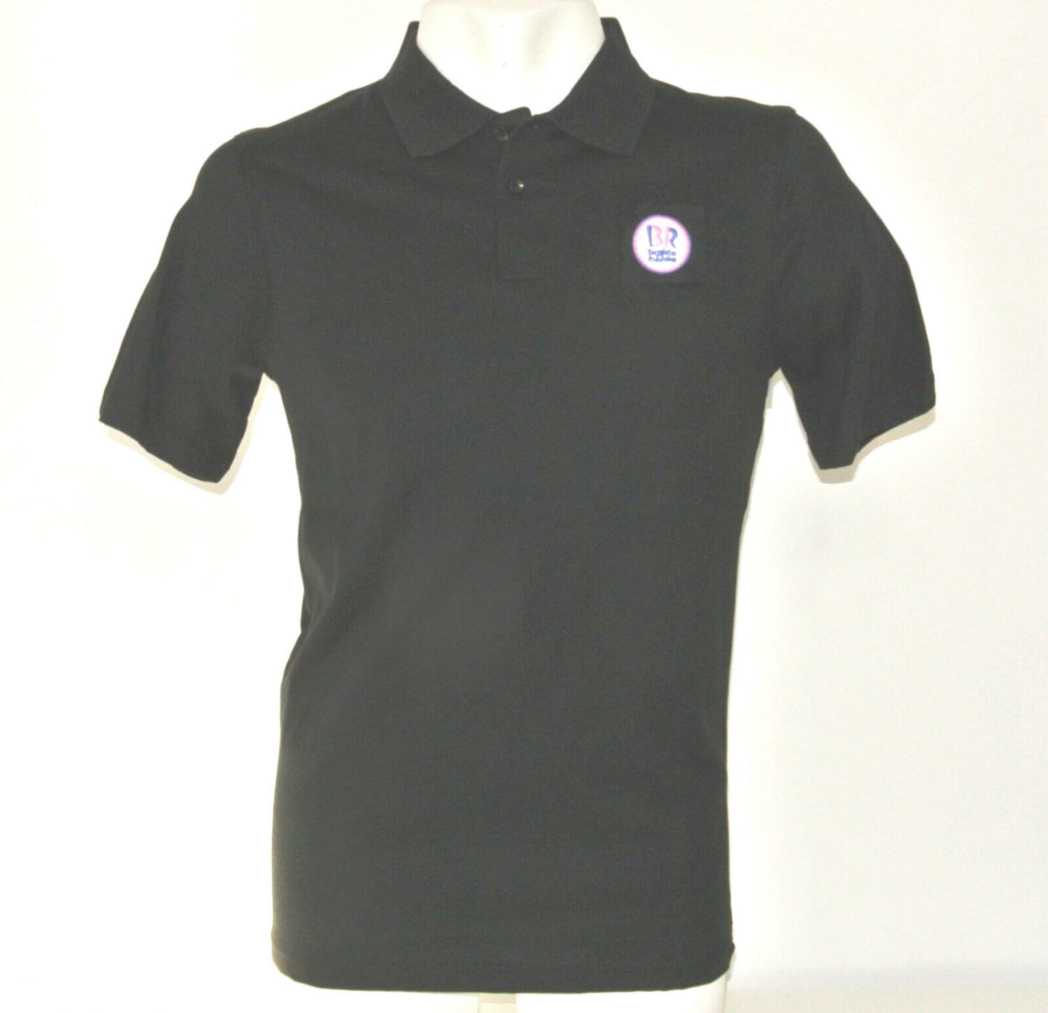 BASKIN ROBBINS Ice Cream Employee Uniform Black Polo Shirt Size 2XL 54