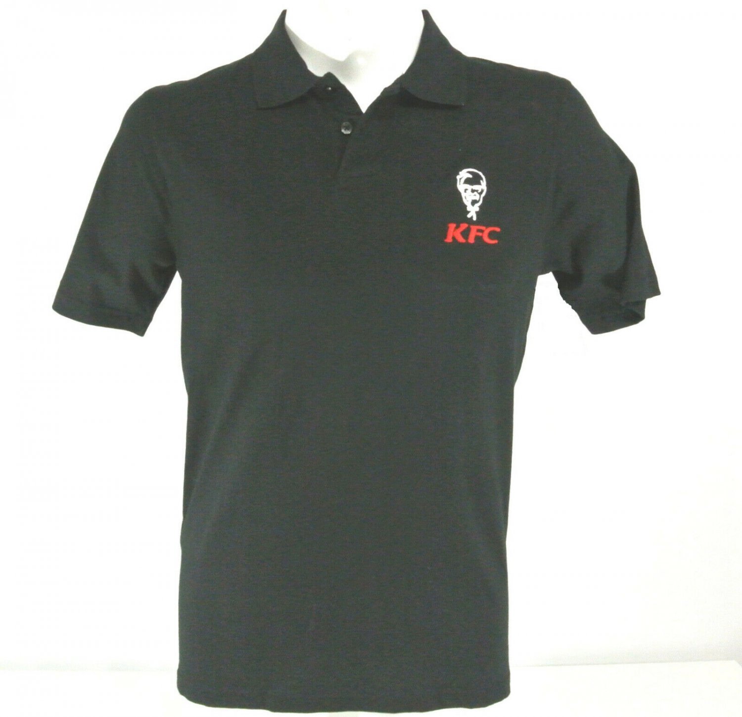 KFC Kentucky Fried Chicken Employee Uniform Polo Shirt Black Size 2XL