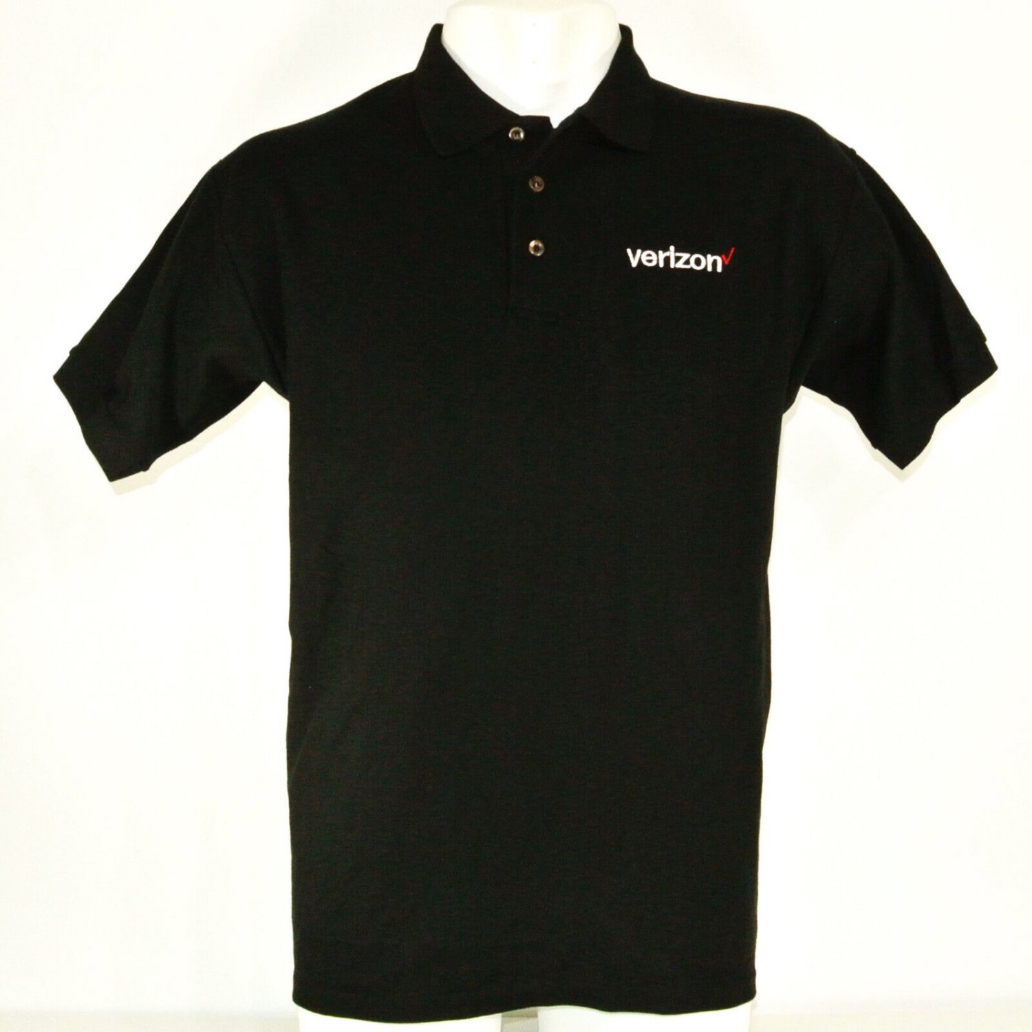 VERIZON Communications Tech Employee Uniform Polo Shirt Black Size L Large NEW