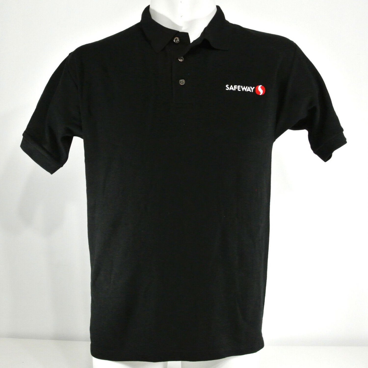 safeway-grocery-store-employee-uniform-polo-shirt-black-size-xl-new