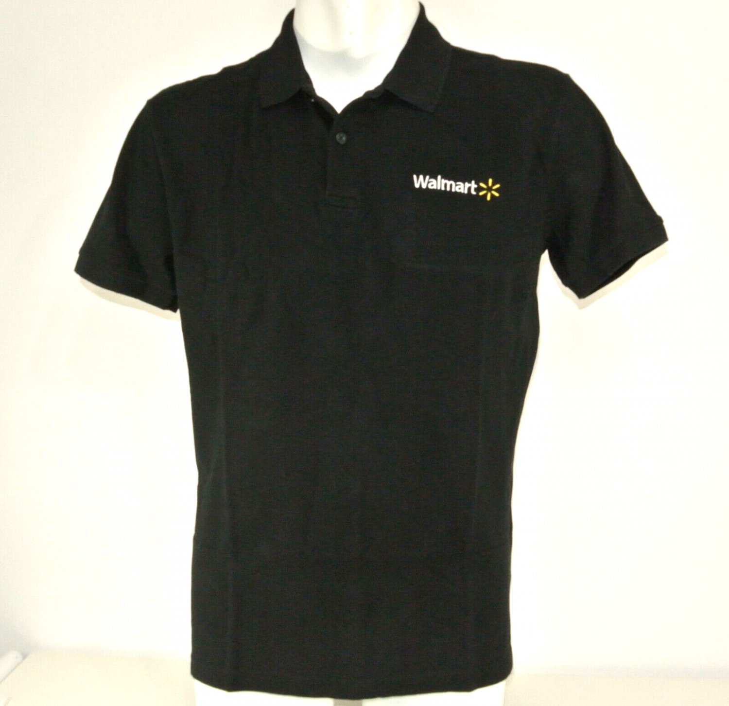 WALMART Associate Employee Uniform Polo Shirt Black Size M Medium NEW MD
