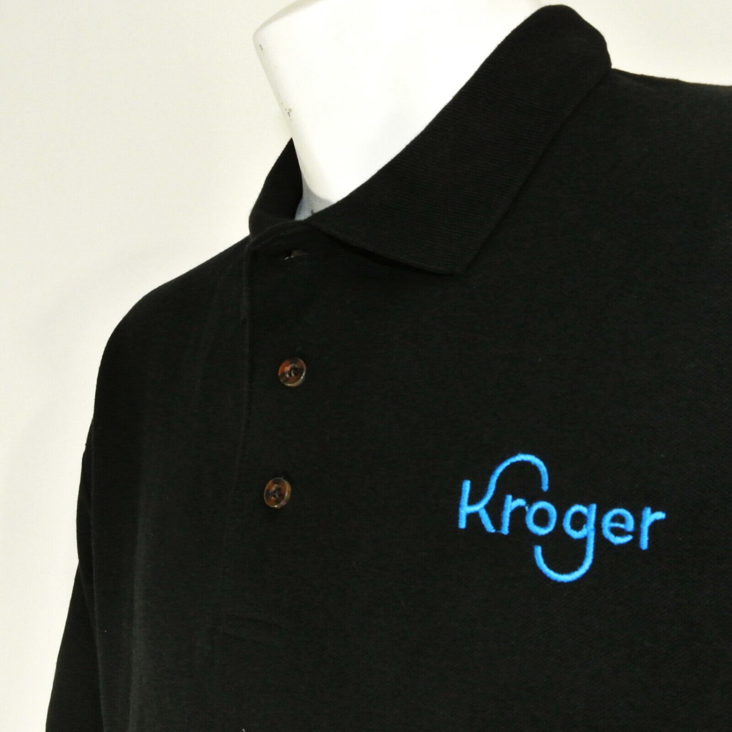 KROGER Grocery Store Employee Uniform Polo Shirt Black Size XL NEW