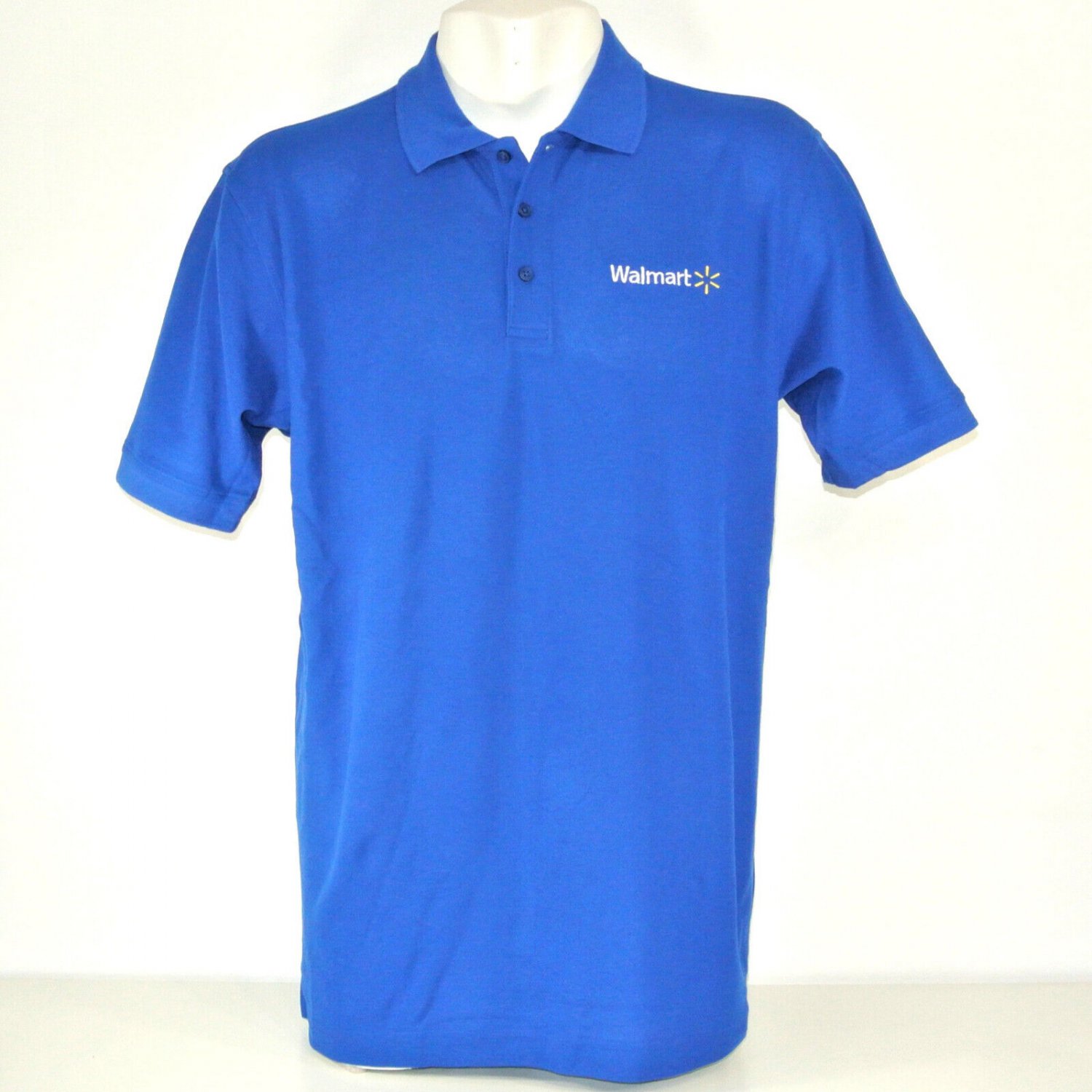 WALMART Manager Employee Uniform Polo Shirt Blue Size L Large NEW