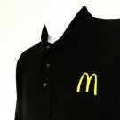 McDONALD'S Hamburgers Employee Uniform Polo Shirt Black Size L Large NEW