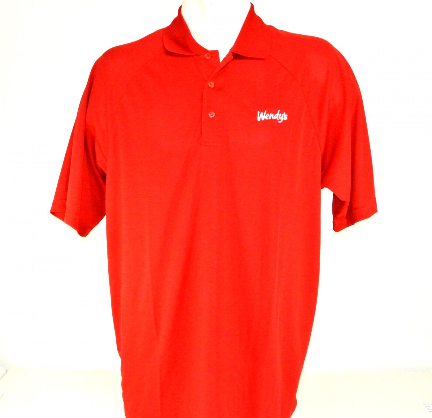 WENDY'S Hamburgers Employee Uniform Polo Shirt Red Size XL NEW