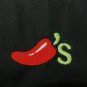 CHILI'S Restaurant Employee Uniform Polo Shirt Black Size L Large NEW