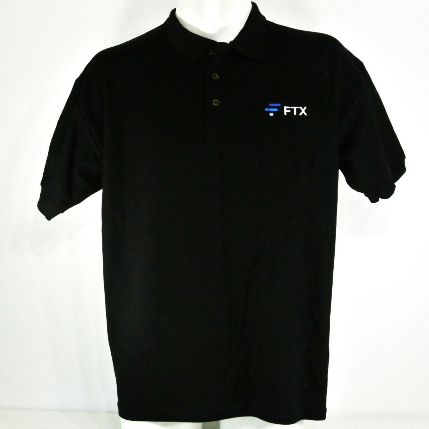 FTX Crypto Exchange Employee Uniform Polo Shirt Black Size M Medium NEW