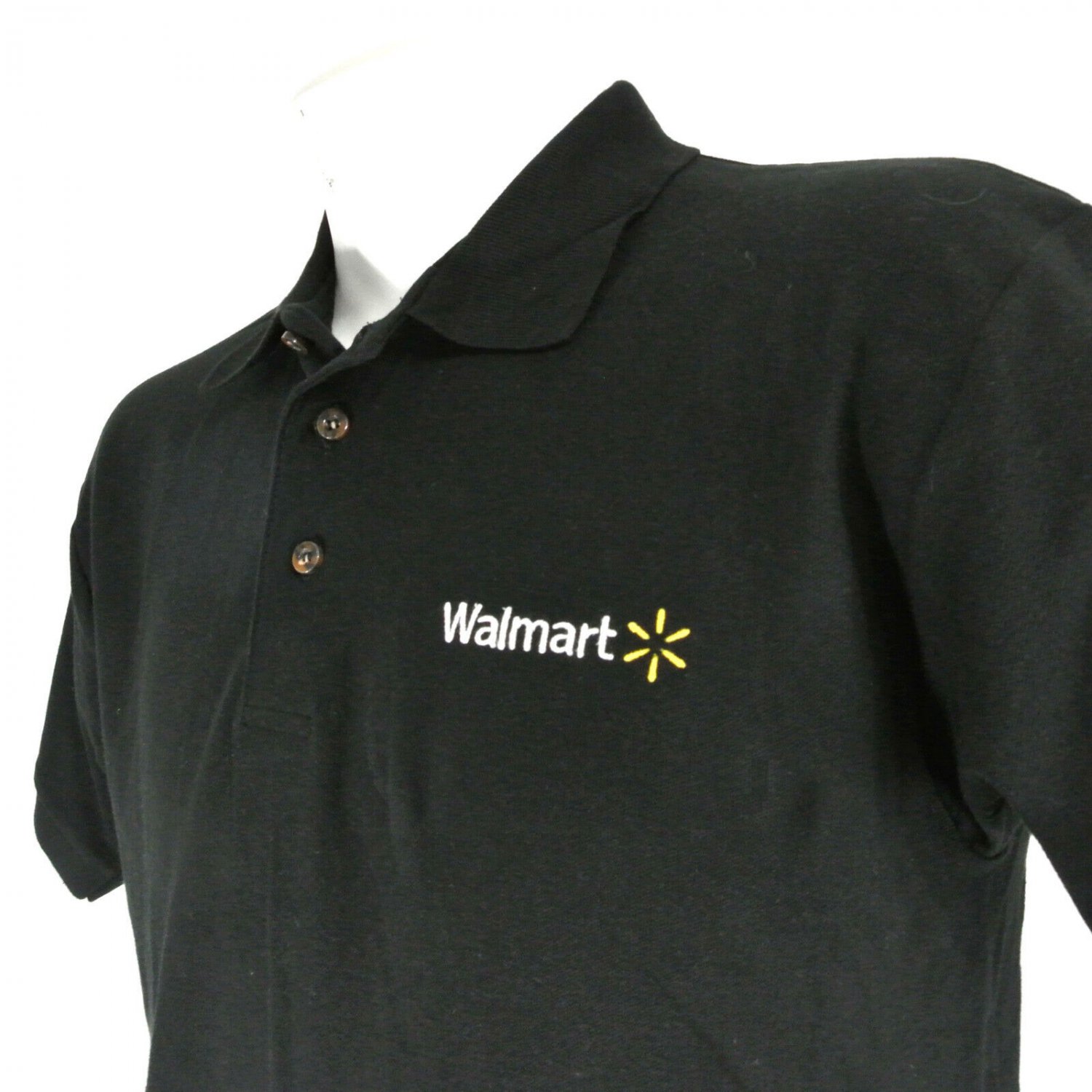 WALMART Associate Employee Uniform Polo Shirt Black Size M Medium NEW