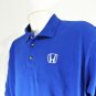 HONDA Car Automotive Employee Uniform Polo Shirt Blue Size L Large NEW