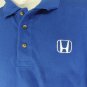 HONDA Car Automotive Employee Uniform Polo Shirt Blue Size L Large NEW