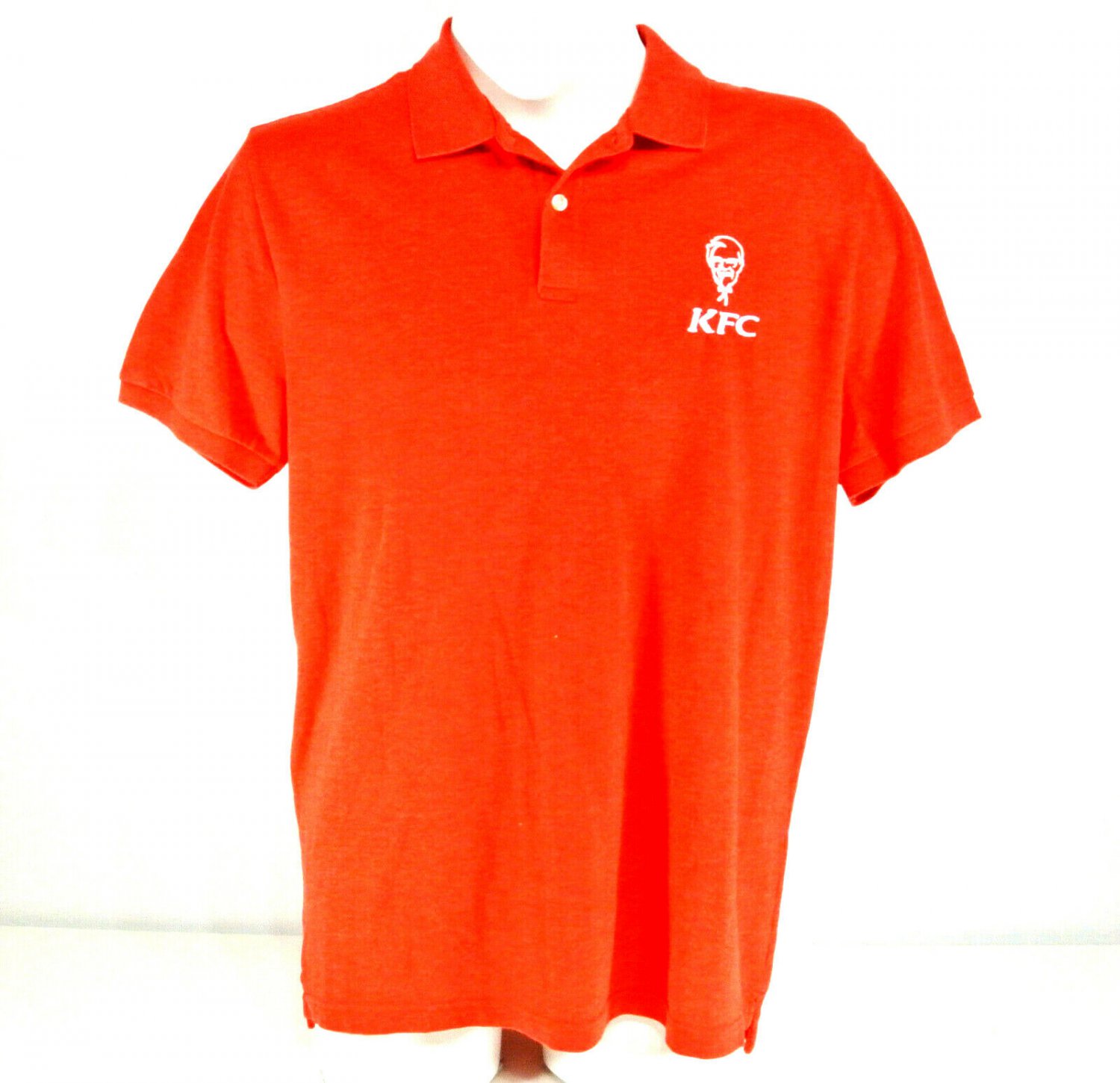 KFC Kentucky Fried Chicken Employee Uniform Polo Shirt Red Size L Large
