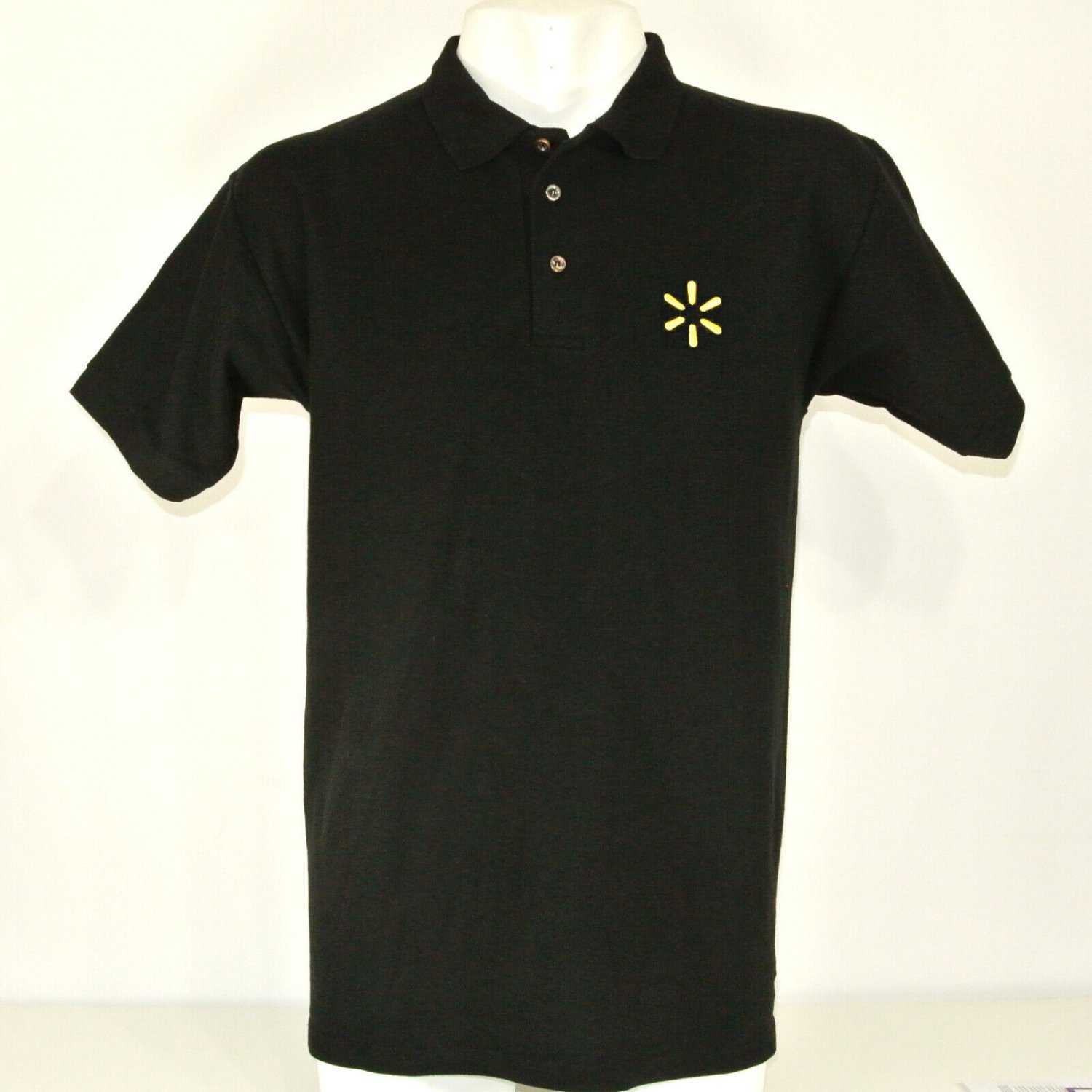 WALMART Spark Associate Employee Uniform Polo Shirt Black Size M Medium NEW