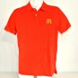 McDONALD'S Hamburgers Employee Uniform Polo Shirt Red Size M Medium NEW
