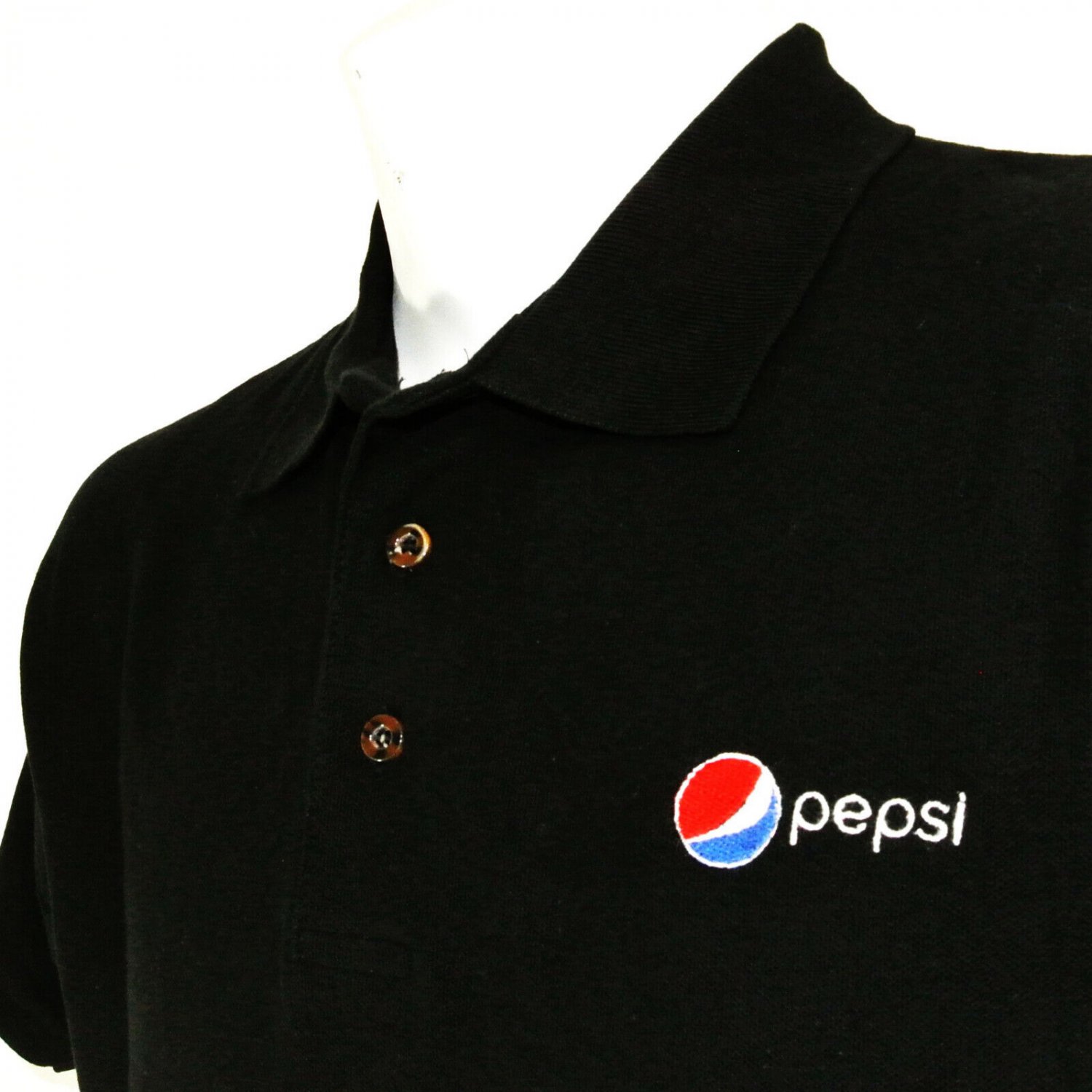 PEPSI Cola Merchandising Employee Uniform Polo Shirt Black Size XL NEW