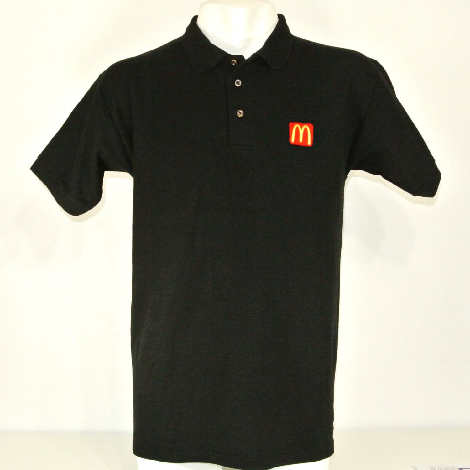 McDONALD'S Fast Food Employee Uniform Polo Shirt Black Size XL NEW