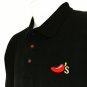 CHILI'S Restaurant Employee Uniform Polo Shirt Black Size M Medium NEW