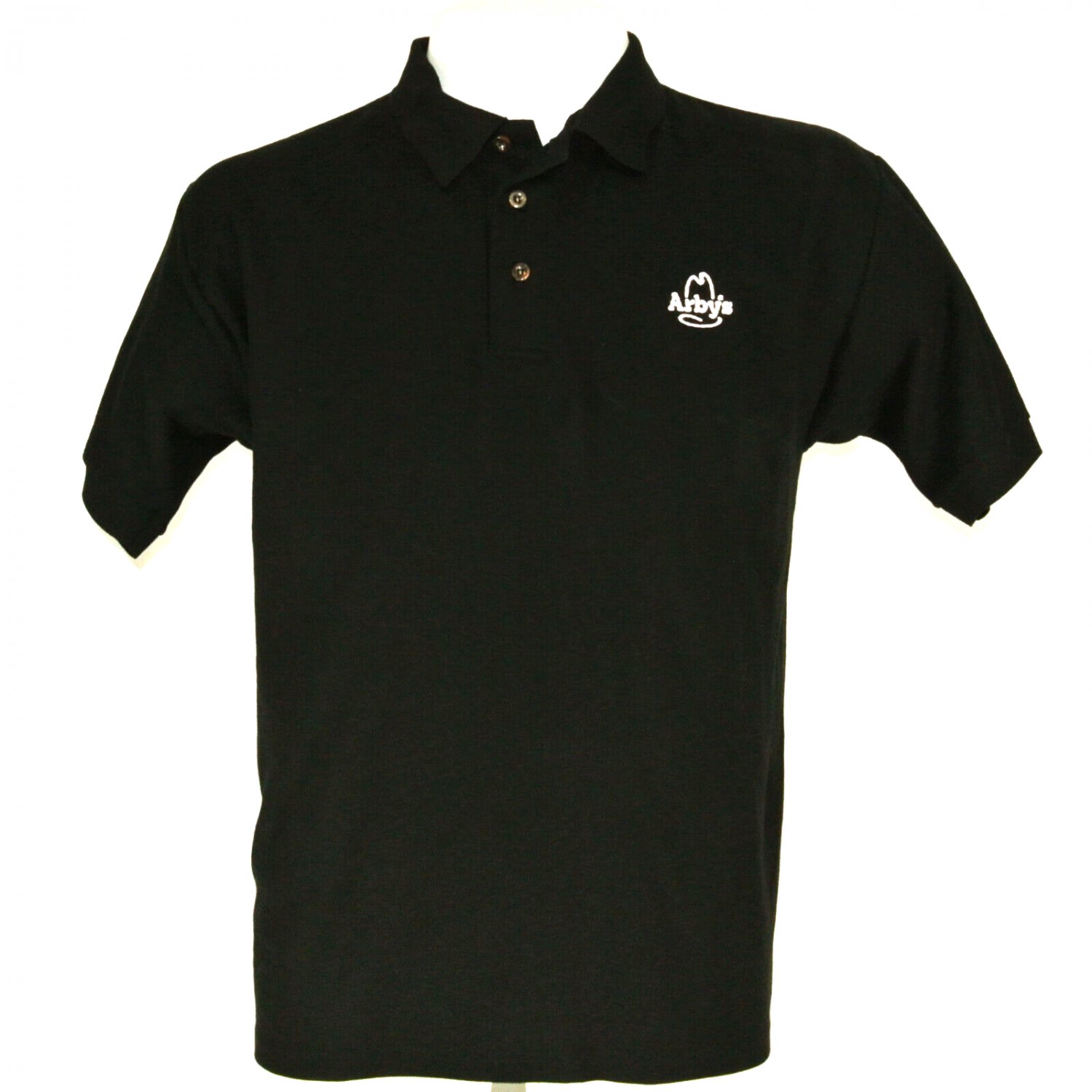 ARBY'S Roast Beef Employee Uniform Polo Shirt Black Size L Large NEW