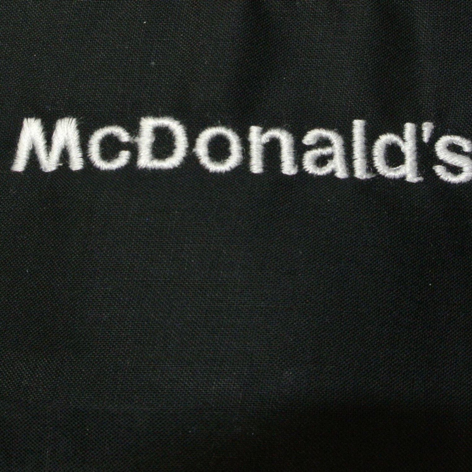 McDONALD'S Employee Uniform Polo Shirt Black Size M Medium NEW