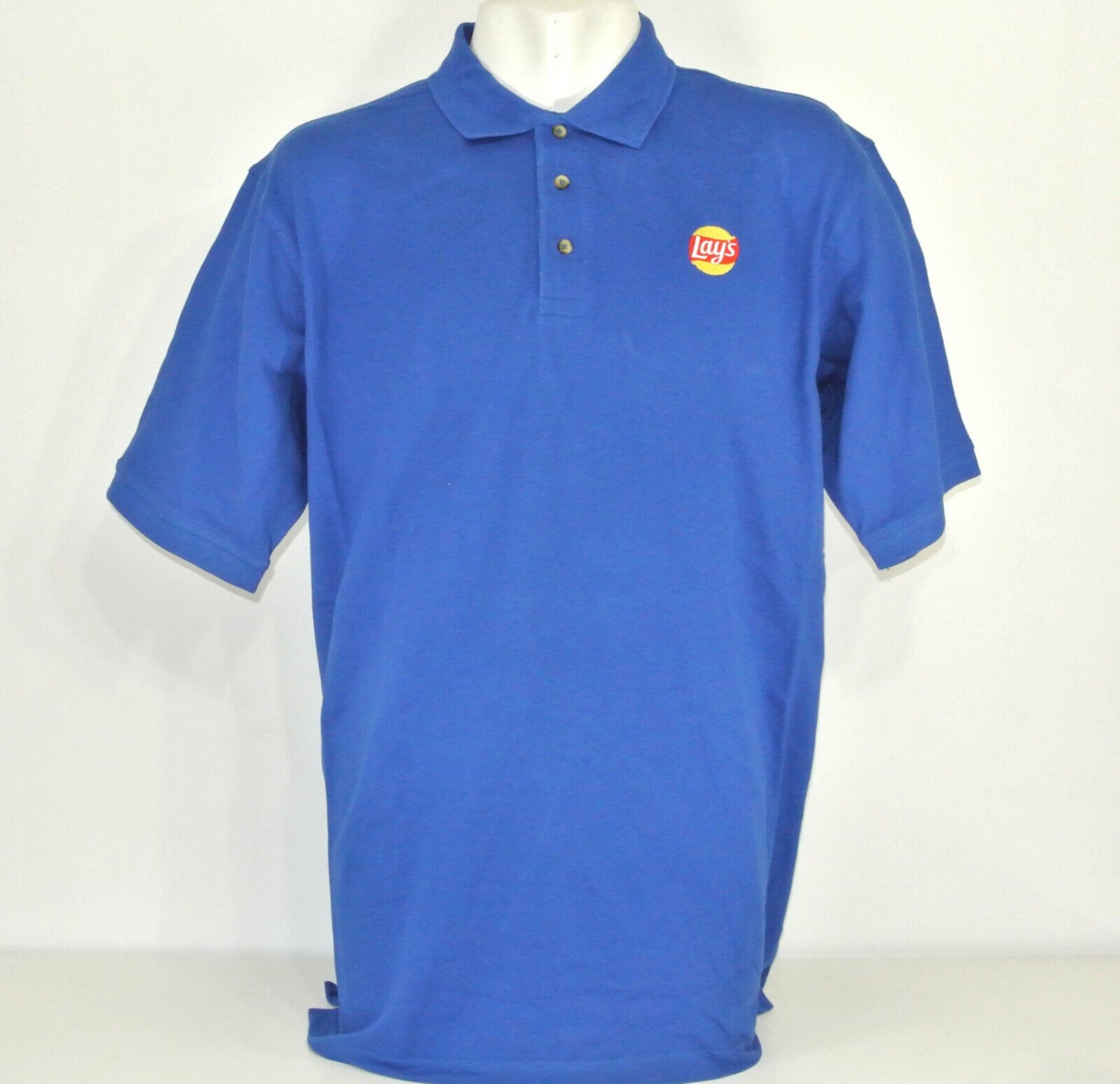 LAY'S Frito Lay Potato Chips Employee Uniform Polo Shirt Blue Size M ...