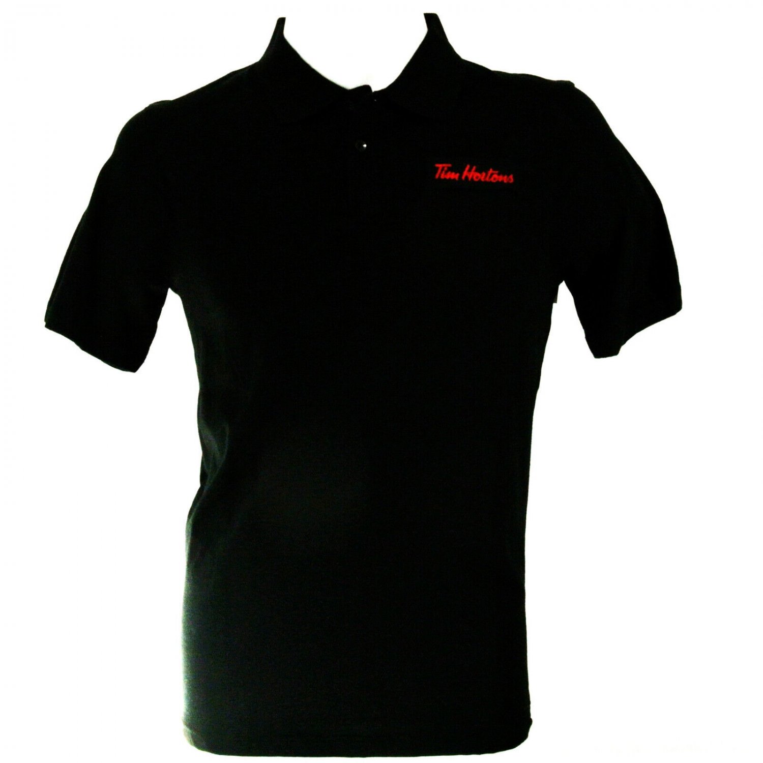 TIM HORTONS Employee Uniform Polo Shirt Black Size XL NEW