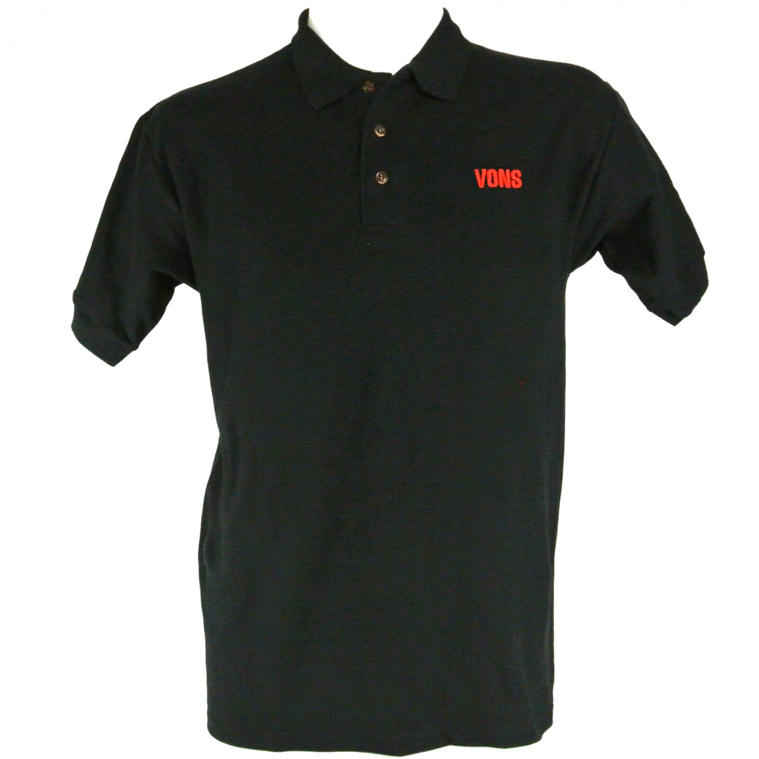 VONS Grocery Store Employee Uniform Polo Shirt Black Size M Medium NEW