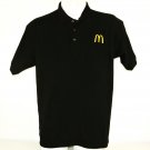 McDONALD'S Hamburgers Employee Uniform Polo Golf Shirt Black Size M Medium NEW