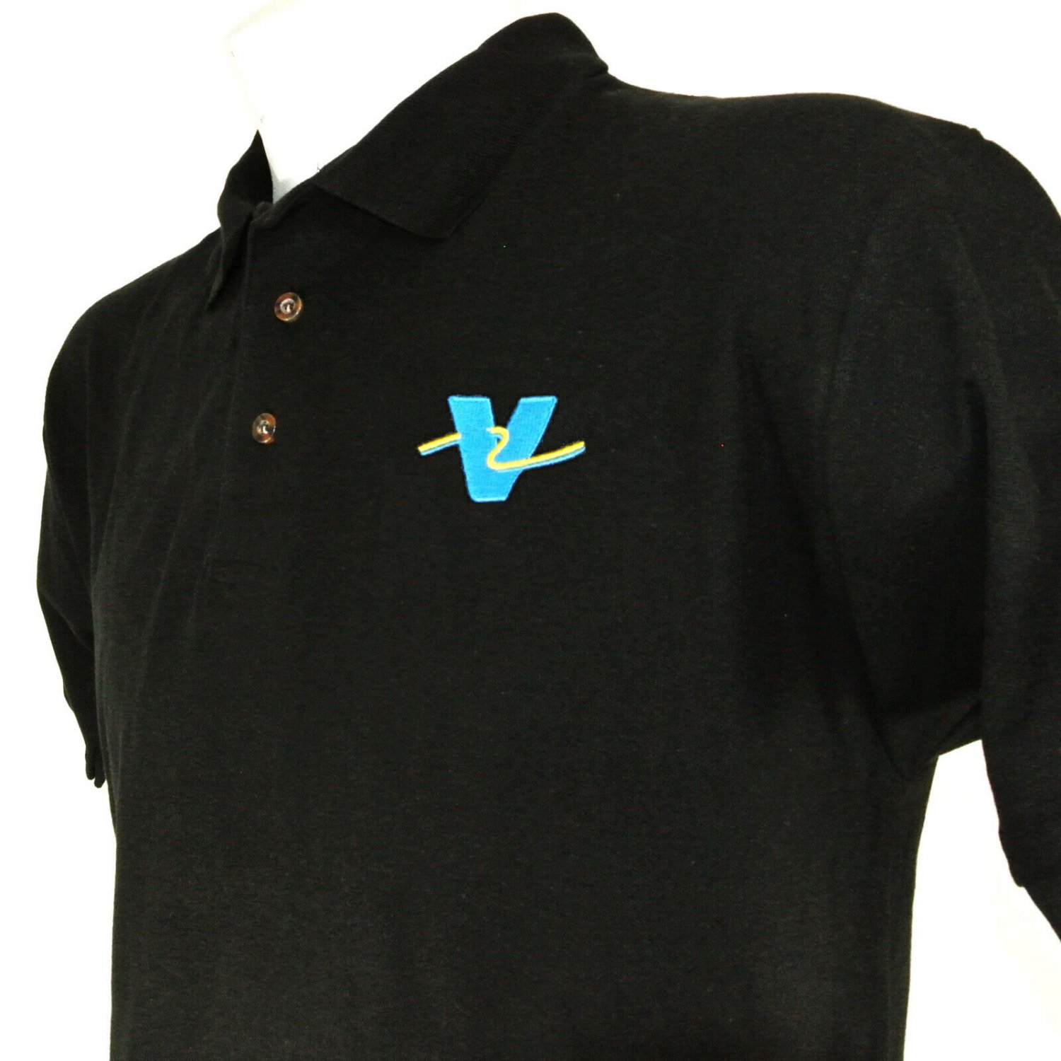 VALERO Energy Gas Station Oil Employee Uniform Polo Shirt Black Size L Large NEW