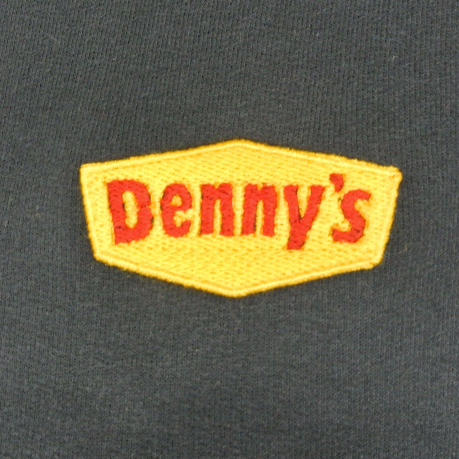 DENNY'S DINER Restaurant Employee Uniform Sweatshirt Black Size L Large NWT