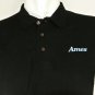 AMES Department Store Employee Uniform Vintage Black Polo Shirt Size L Large