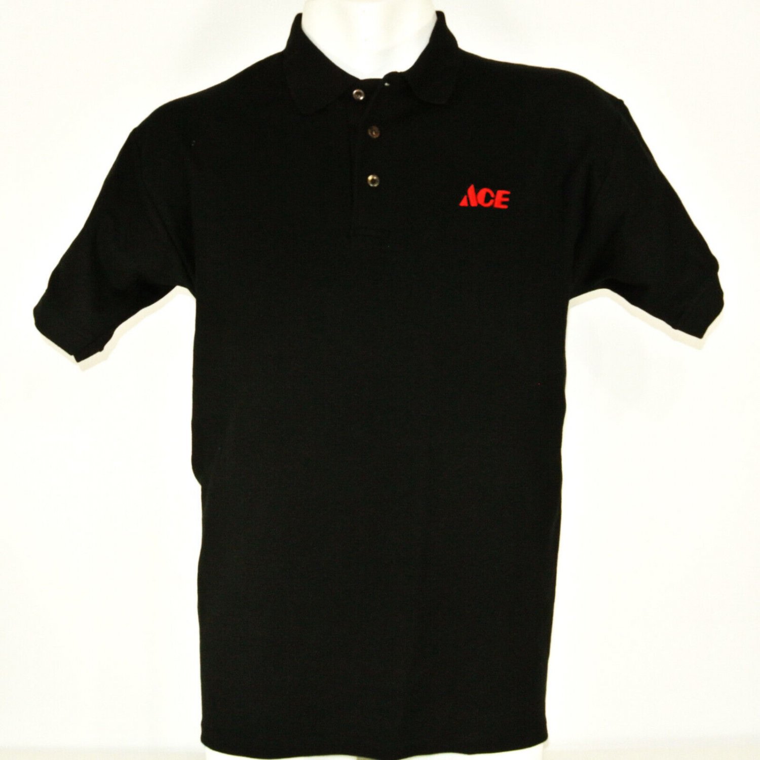 ACE Hardware Employee Uniform Polo Shirt Black Size L Large NEW
