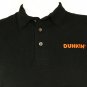 DUNKIN' DONUTS Coffee Employee Uniform Polo Shirt Black Size L Large NEW