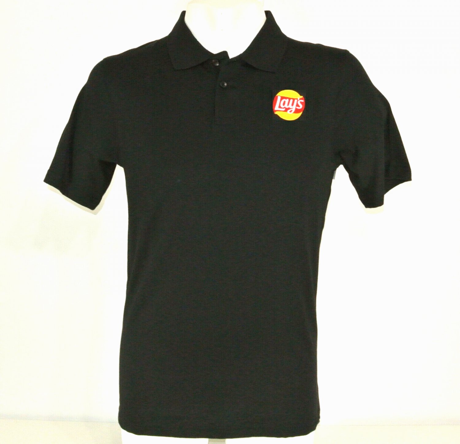 LAY'S Potato Chips Employee Uniform Polo Shirt Black Size XL NEW