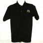 McDONALD'S Hamburgers Employee Uniform Polo Golf Shirt Black Size L Large NEW
