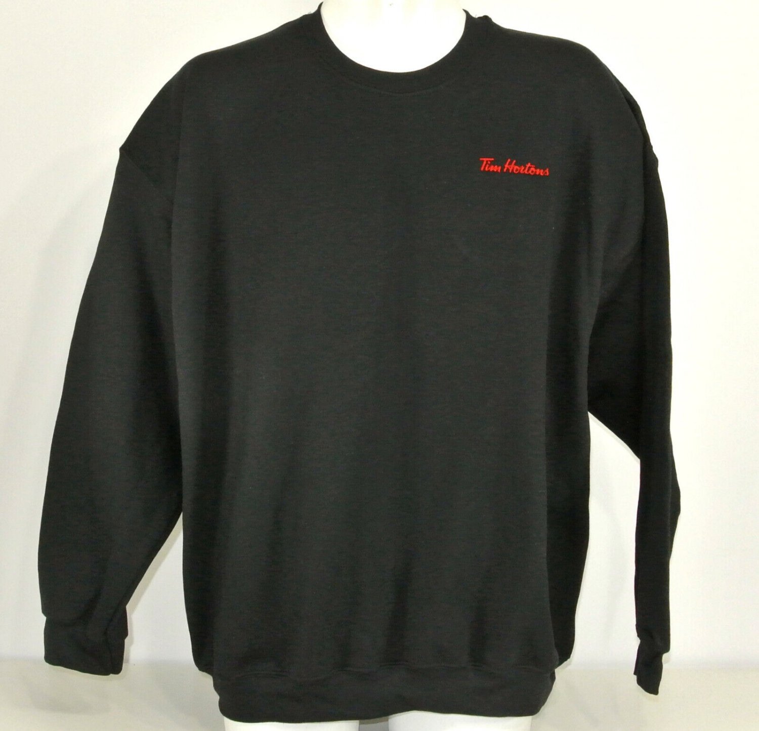 TIM HORTONS Coffee Donuts Employee Uniform Sweatshirt Black Size XL NWT