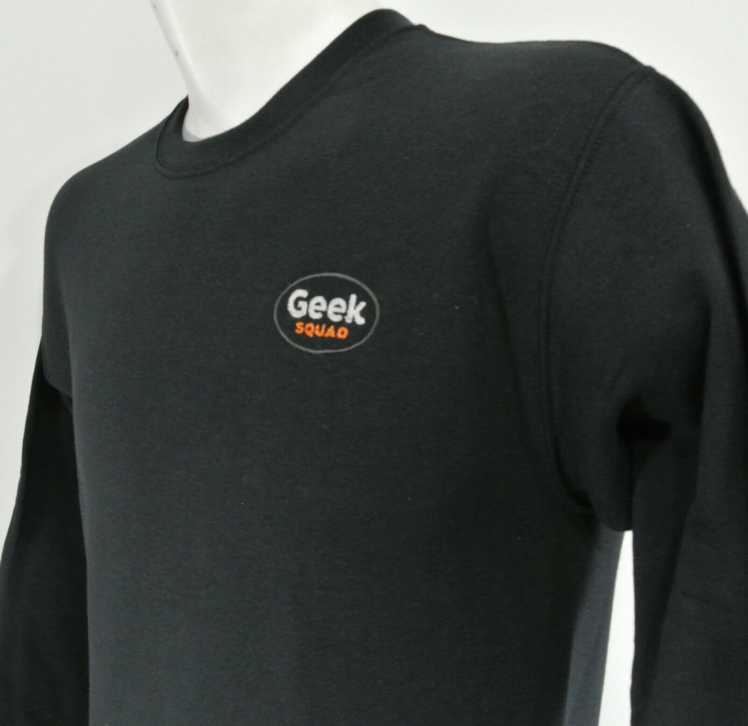Geek squad tech employee uniform sweatshirt black size l large nwt