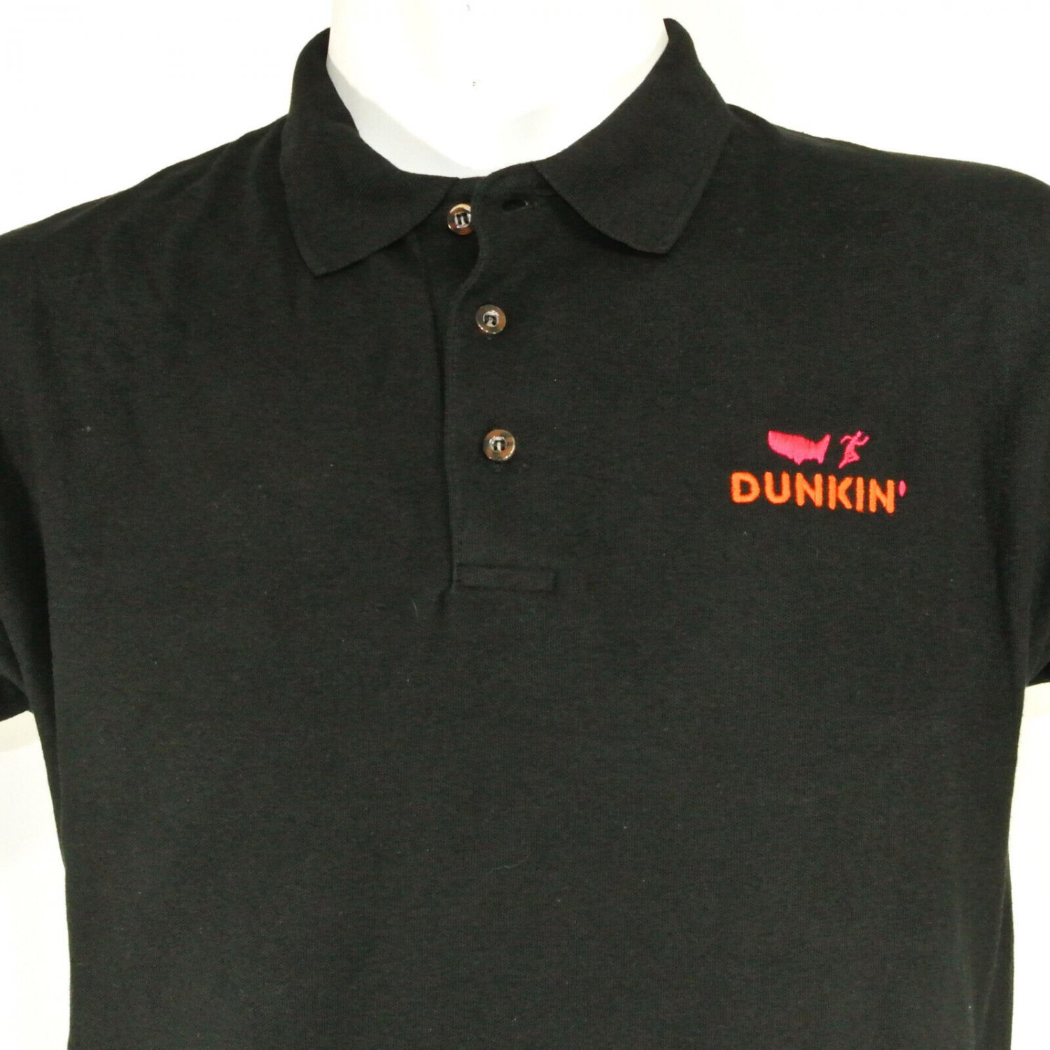 DUNKIN' DONUTS America Runs Employee Uniform Polo Shirt Black Size XL NEW