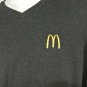 McDONALDS Restaurant Employee Manager Uniform V Neck Sweater Gray Size XL