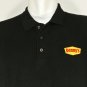 DENNY'S DINER Restaurant Employee Uniform Polo Shirt Black Size M Medium