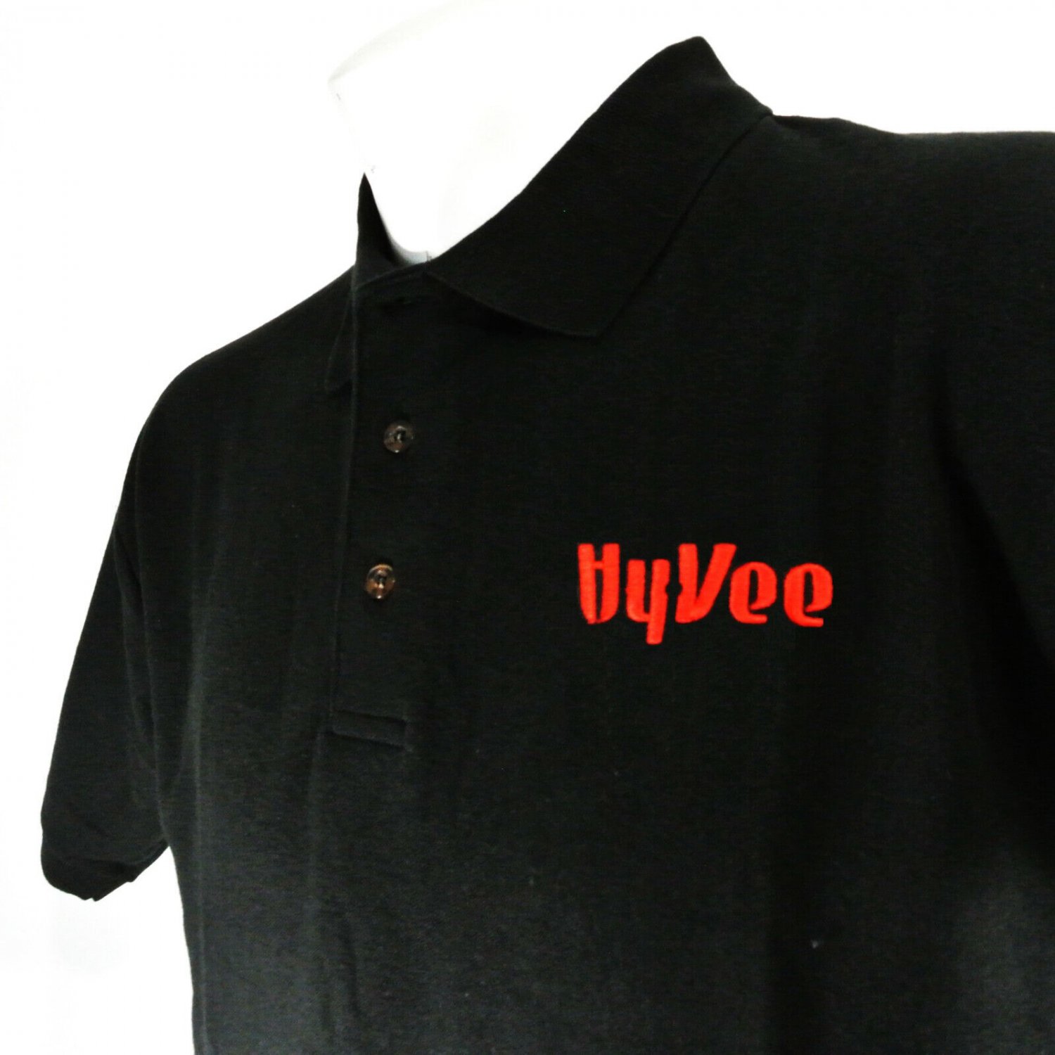 HY-VEE Grocery Store Employee Uniform Polo Shirt Black Size M Medium NEW
