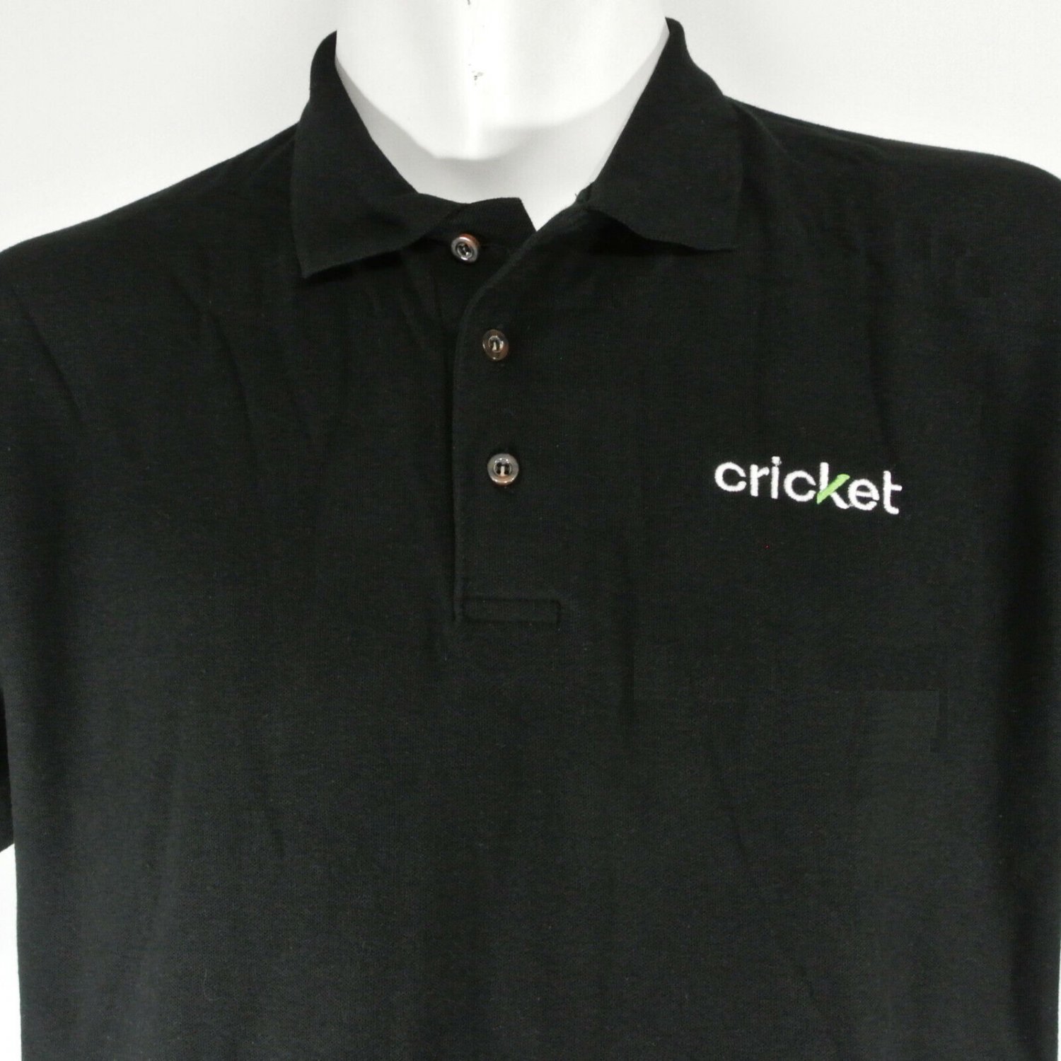 CRICKET Wireless Cell Phone Employee Uniform Polo Shirt Black Size M Medium NEW