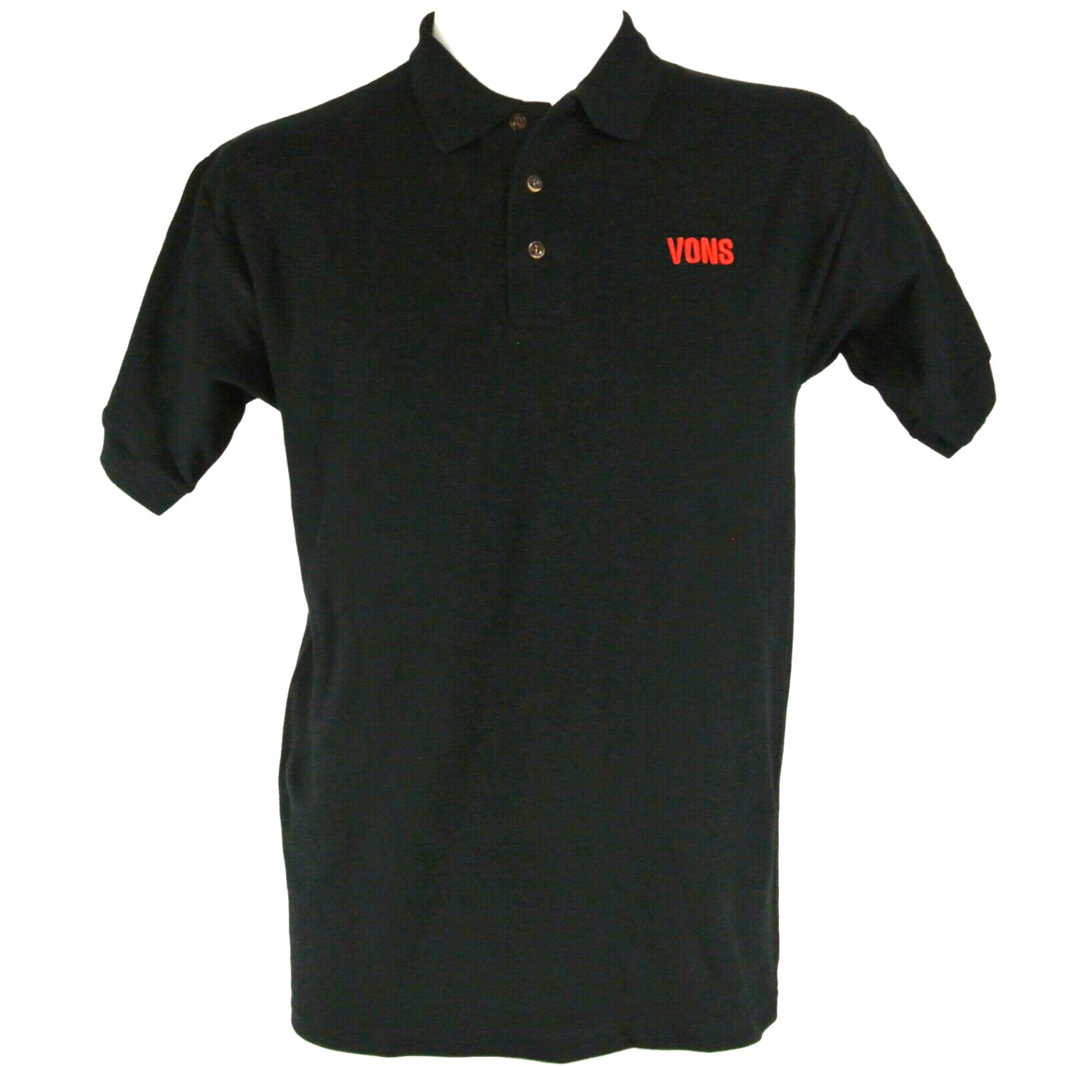 VONS Grocery Store Employee Uniform Polo Shirt Black Size S Small NEW