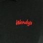 WENDY'S Hamburgers Employee Uniform Polo Shirt Black Size S Small NEW